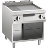 KBS Gas-Grillplatte aus Edelstahl 2/3 glatt + 1/3 gerillt 12kW offener Unterbau