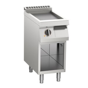 KBS Elektro-Grillplatte glatt aus Edelstahl 5,4kW 1 Heizzone offener Unterbau